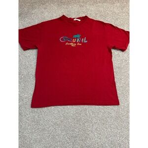 Euro Cotton Cozumel T-Shirt Mens XL Red Excellent Caribbean Sea Mexico Souvenir